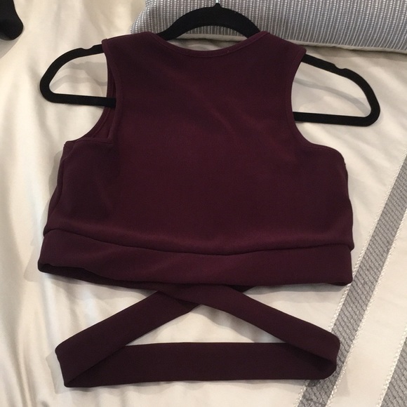Misguided maroon cross top - Picture 2 of 2